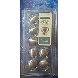 Designer’s Image Nickel Finish 10 Pack Cabinet Knobs 1-1/4” Diameter Sealed